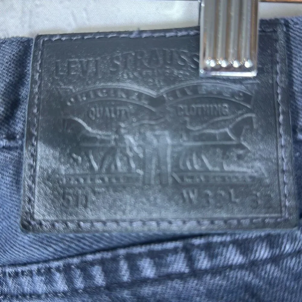 Levi’s Men’s 511 Black Slim Fit Distressed Destroyed Jeans‎ Denim size 32 x 32